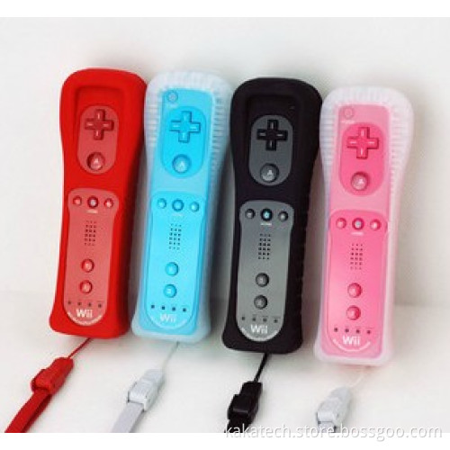 5 Colors Optional Wireless Remote Controller with Built in Motion Plus for Wii with Silicone Soft Skin Case Cover